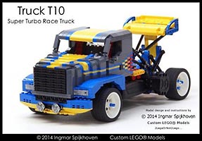 Набор LEGO MOC-1900 Супер-турбо гоночный грузовик T10