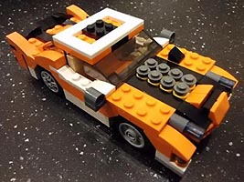 Набор LEGO MOC-2820 Маслкар (Мускулистая машина), V8 Дрэгстер