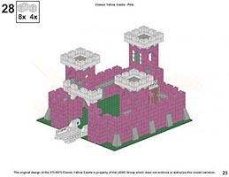 Набор LEGO MOC-3666 Класический замок, розовый