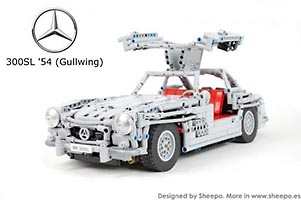 Набор LEGO MOC-4227 'Крыло чайки' - Мерседес-Бенц 300SL (1954)
