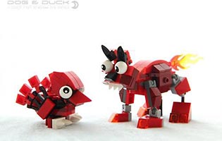 Набор LEGO MOC-4382 Собака и утка