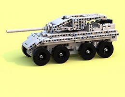 Набор LEGO MOC-4466 'Каракал-105 (Руикат)' - южноафриканская боевая разведывательная машина, 'Истребитель танков'