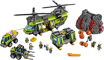 Набор LEGO 60125 Грузовой вертолет исследователей вулканов