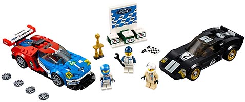 Набор LEGO Форд GT 2016 и Форд GT40 1966