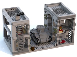 Набор LEGO MOC-10717 WW2 Town of Carentan and Sherman Tank