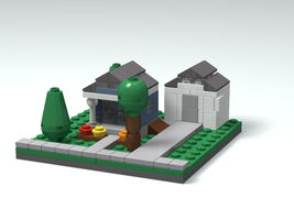 Набор LEGO MOC-12098 Коттедж (нано-масштаб)