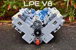 Набор LEGO MOC-12255 V8 Lego Pneumatic Engine (LPE) - Green Gecko
