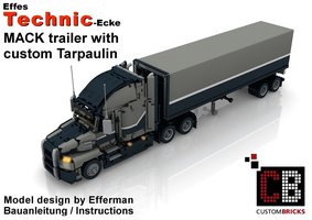 Набор LEGO MOC-12754 Custom MACK Flatbed trailer with tarpaulin