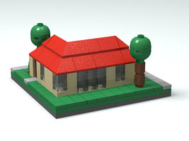 Набор LEGO MOC-12764 Дом в испанском стиле (наномасштаб)