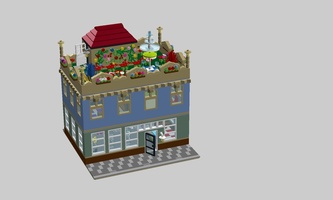 Набор LEGO MOC-12970 Модульный дом с садом на крыше