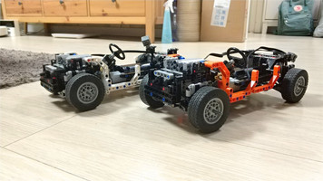 Набор LEGO MOC-13009 Compact car chassis for 62.4mm wheels