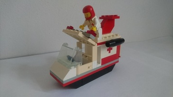 Набор LEGO MOC-13874 6691 Red Cross Jet Boat