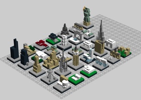 Набор LEGO MOC-17096 Миниатюрные архитектурные модели