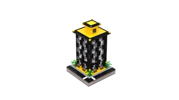 Набор LEGO MOC-21100 T77 Micropolis - Black&amp;Yellow Office Building