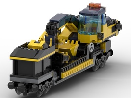 Набор LEGO MOC-22689 Wagon train with an excavator machine
