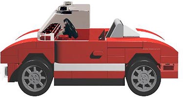 Набор LEGO Красная машина в стиле 90-х