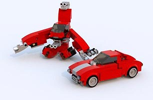 Набор LEGO MOC-4905 Робот-трансформер (в машину с откидным верхом)