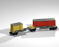 Набор LEGO Вагон-платформа для перевозки контейнеров (12-колесная)