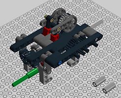 Набор LEGO MOC-5464 4-х скоростная трансмиссия на р/у (серво-мотор)