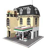Набор LEGO MOC-5852 Автозаправка и станция тех.обслуживания на углу