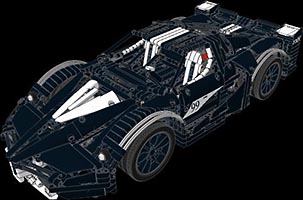 Набор LEGO MOC-5889 Феррари FXX Supercharged V12 в черном цвете