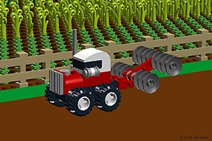 Набор LEGO MOC-7019 Трактор с бороной