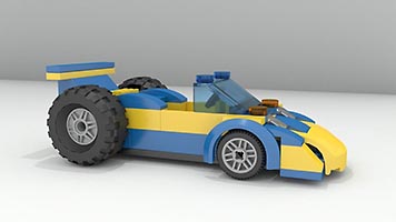Набор LEGO Гоночный автомобиль синий с желтым