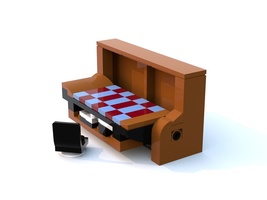Набор LEGO MOC-7955 Складная кровать с рабочим местом под компьютер