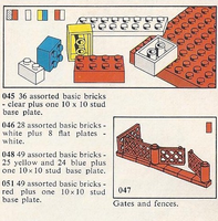 Набор LEGO 048 49 кирпичиков в ассортименте и базовая пластина 10 x 10
