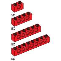 Набор LEGO 5003177 Разные красные кирпичики Техник
