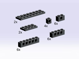 Набор LEGO 5233-2 Бимы и Пластины с отверстиями