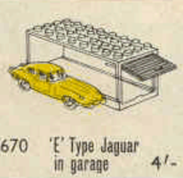 Набор LEGO 670-3 Ягуар Е-тип с гаражом