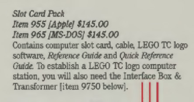 Набор LEGO 965 Lego TC logo Slot Card Pack (MS-DOS)