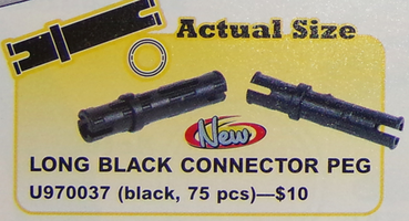 Набор LEGO 970037-2 Длинный черный коннектор (75 шт)